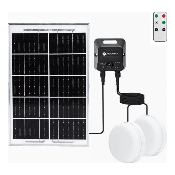 Aigostar - LED solarno stropno svjetlo s senzorom 2xLED/35W/3,7V 6000 mAh IP65 + daljinski upravljač