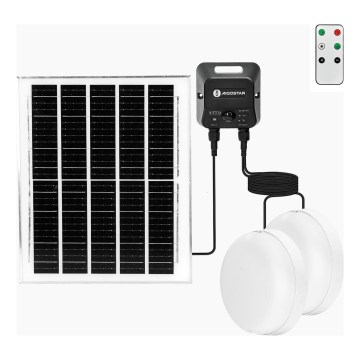 Aigostar - LED solarno stropno svjetlo sa senzorom 2xLED/70W/3,7V 12000 mAh IP65 + daljinski upravljač