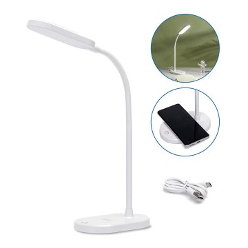 Aigostar - LED stolna lampa s prigušivanjem i bežičnim punjenjem LED/2,5W/5V bijela