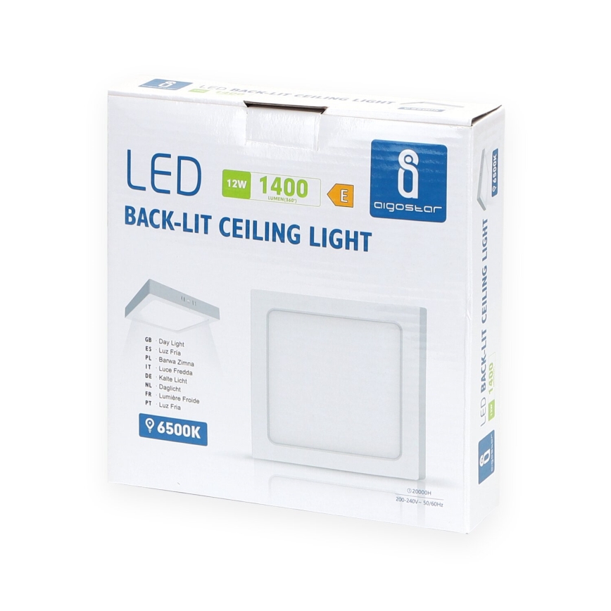 Aigostar - LED Stropna nadgradna svjetiljka LED/12W/230V 17,3x17,3 cm 6500K bijela