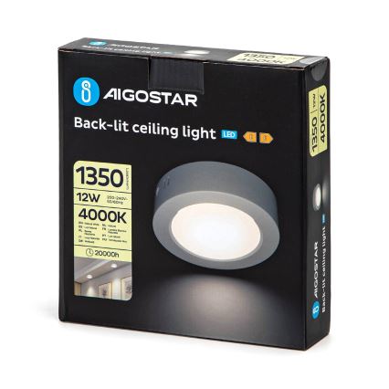 Aigostar - LED Stropna nadgradna svjetiljka LED/12W/230V pr. 17,4 cm 4000K bijela
