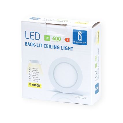 Aigostar - LED Stropna nadgradna svjetiljka LED/6W/230V pr. 12,3 cm 3000K bijela