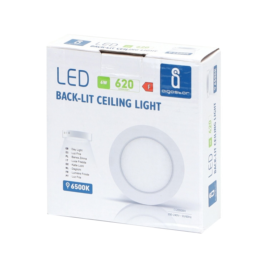 Aigostar - LED Stropna nadgradna svjetiljka LED/6W/230V pr. 12,3 cm 3000K bijela