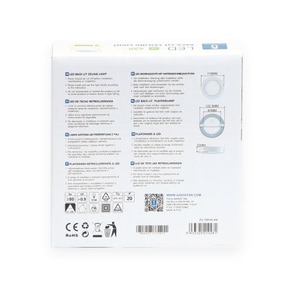 Aigostar - LED Stropna nadgradna svjetiljka LED/6W/230V pr. 12,3 cm 4000K bijela