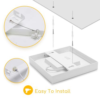 Aigostar - LED stropna plafonjera LED/9W/230V 6000K 12,2x12,2 cm bijela