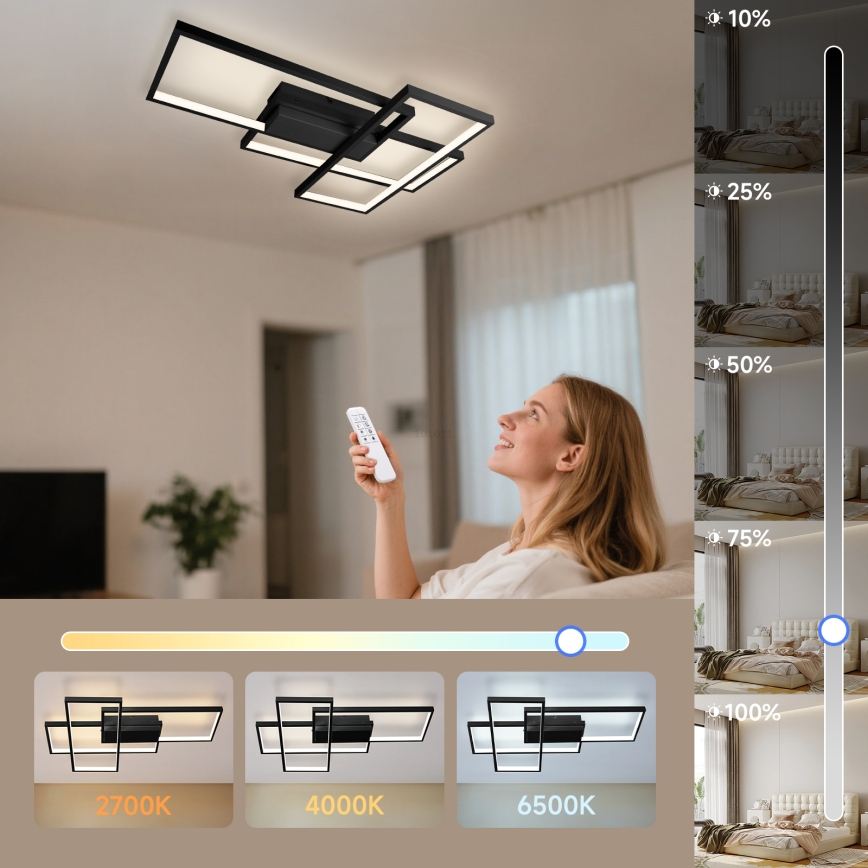 Aigostar - LED stropna svjetiljka s prigušivanjem LED/38W/230V 2700-6500K + daljinski upravljač