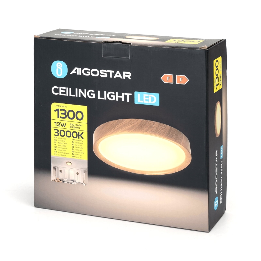 Aigostar - LED Stropna svjetiljka LED/12W/230V 3000K pr. 26,3 cm