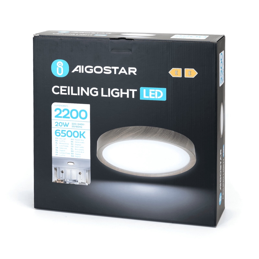 Aigostar - LED Stropna svjetiljka LED/20W/230V 6500K pr. 33,7 cm