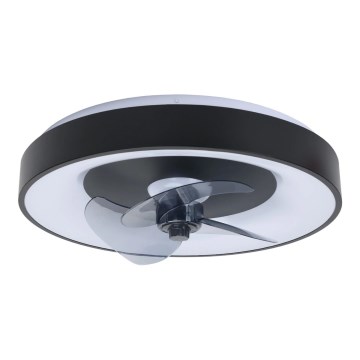 Aigostar - LED stropna svjetiljka s ventilatorom MESH LED/40W/230V 2700-6500K crna + daljinski upravljač