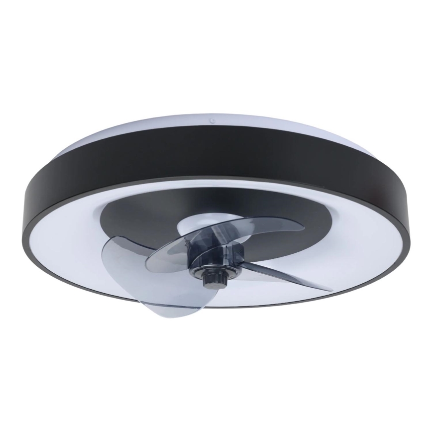Aigostar - LED stropna svjetiljka s ventilatorom MESH LED/40W/230V 2700-6500K crna + daljinski upravljač