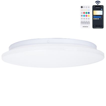 Aigostar - LED Prigušiva stropna svjetiljka za kupaonicu MESH Smart LED/18W/230V 3000-65000K IP44 + daljinski upravljač