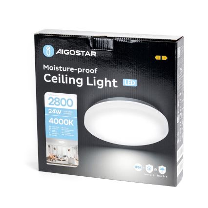 Aigostar - LED Stropna svjetiljka za kupaonicu LED/24W/230V 4000K IP54