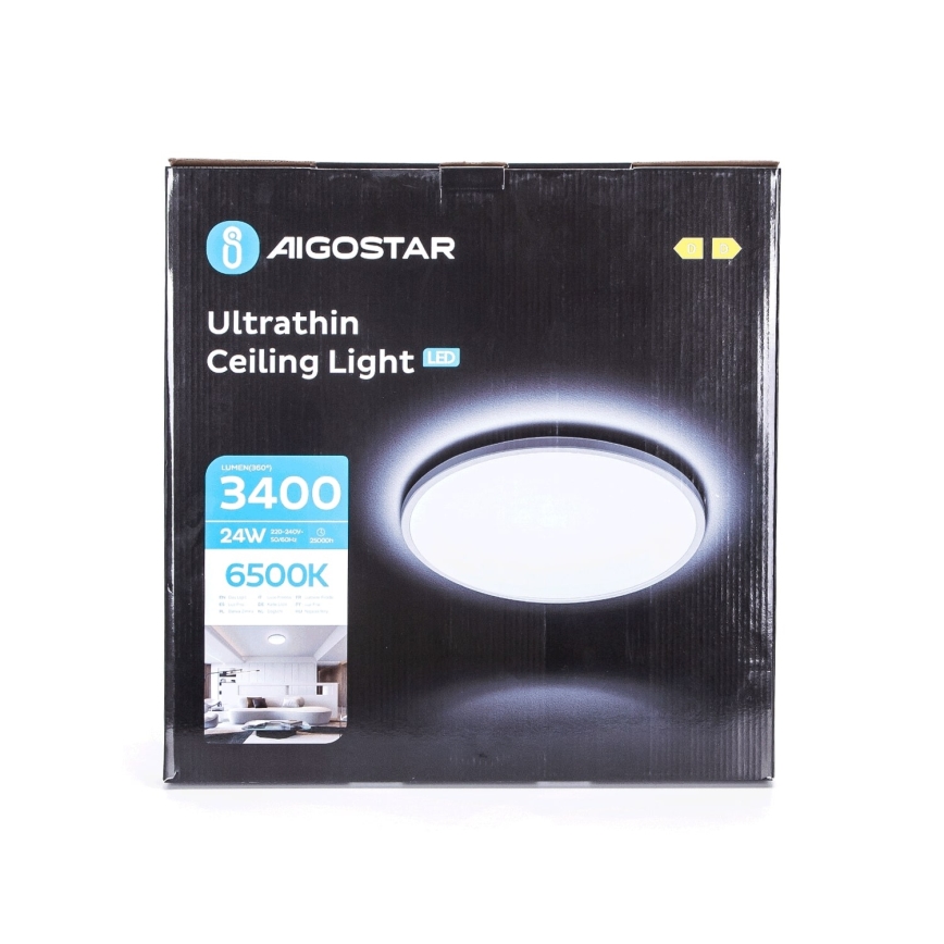 Aigostar - LED Stropna svjetiljka za kupaonicu LED/24W/230V 6500K pr. 40 cm IP44