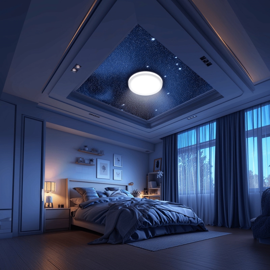 Aigostar - LED Prigušiva stropna svjetiljka za kupaonicu MESH Smart LED/24W/230V 3000-6500K IP44 + daljinski upravljač