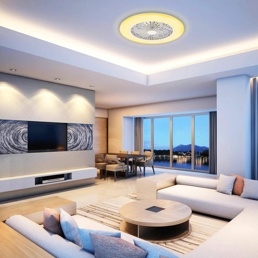 Aigostar - LED stropni ventilator s prigušivanjem svjetla LED/40W/230V 2700-6500K promjer 49 cm + daljinski upravljač bijeli