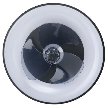 Aigostar - LED stropna svjetiljka s ventilatorom MESH LED/40W/230V 2700-6500K crna + daljinski upravljač