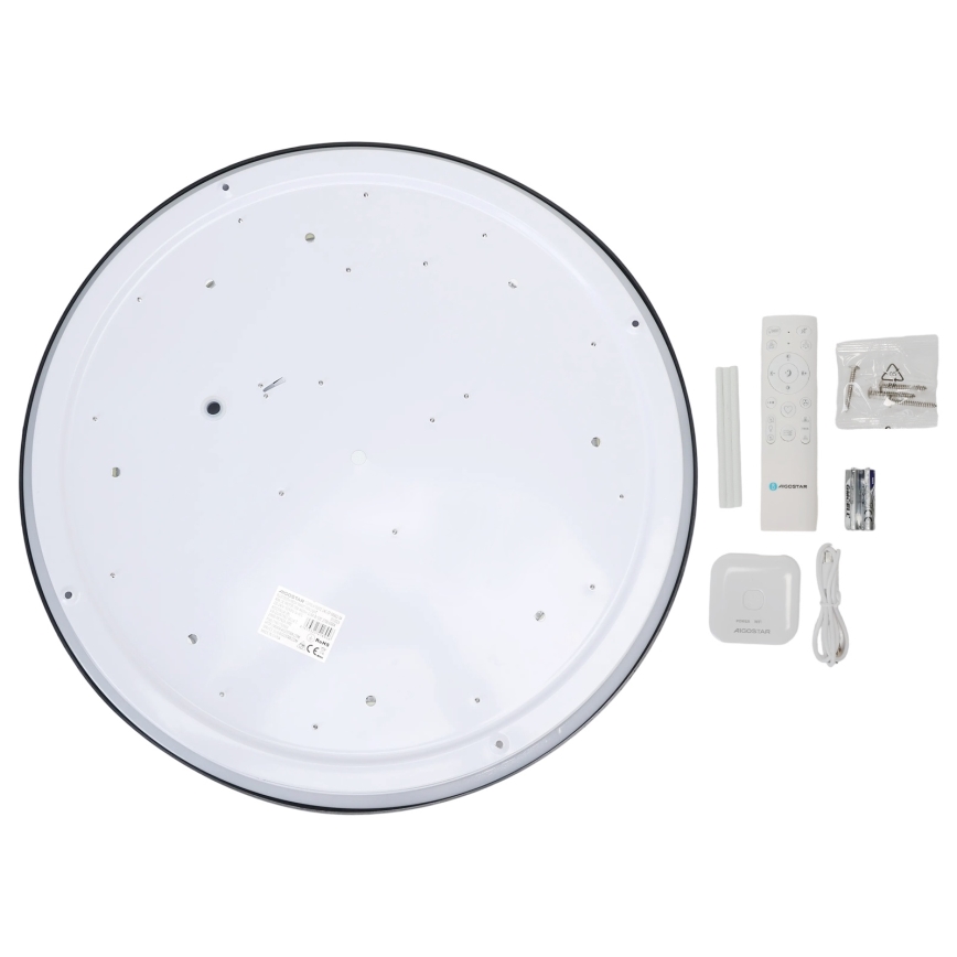 Aigostar - LED stropna svjetiljka s ventilatorom MESH LED/40W/230V 2700-6500K crna + daljinski upravljač