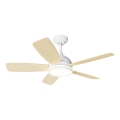 Aigostar - LED stropni ventilator s prigušivanjem svjetla LED/20W/230V 2700-6500K 132cm bijela/bež + daljinski upravljač