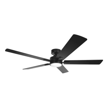 Aigostar - LED stropni ventilator s prigušivanjem svjetla LED/20W/230V 2700-6500K 132cm crni + daljinski upravljač