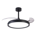 Aigostar - LED stropni ventilator s prigušivanjem svjetla LED/50W/230V 2700-6500K 106 cm crni + daljinski upravljač