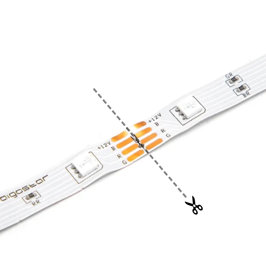 Aigostar - LED Traka 2m LED/4,9W/5V 2700K IP65 crna