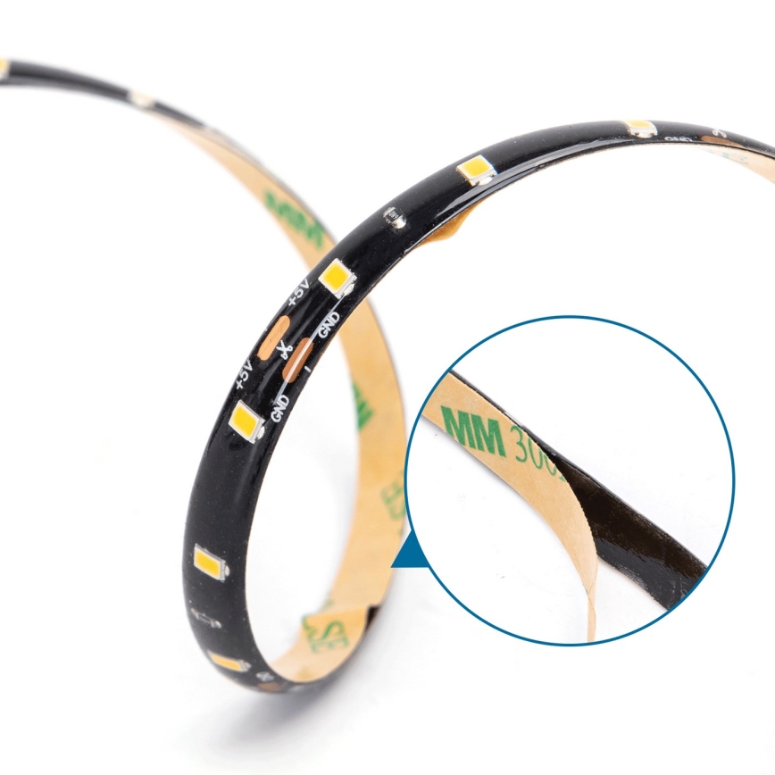 Aigostar - LED Traka 2m LED/4,9W/5V 2700K IP65 crna