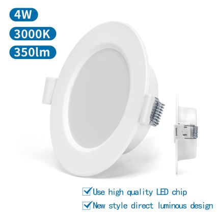 Aigostar - LED Ugradbena svjetiljka LED/4W/230V 3000K pr. 9,8 cm bijela