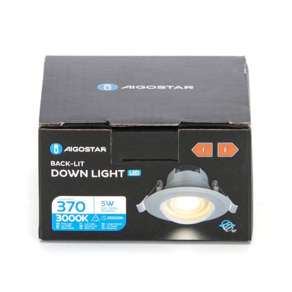 Aigostar - LED Ugradbena svjetiljka LED/5W/230V 3000K promjera 8,5 cm bijela