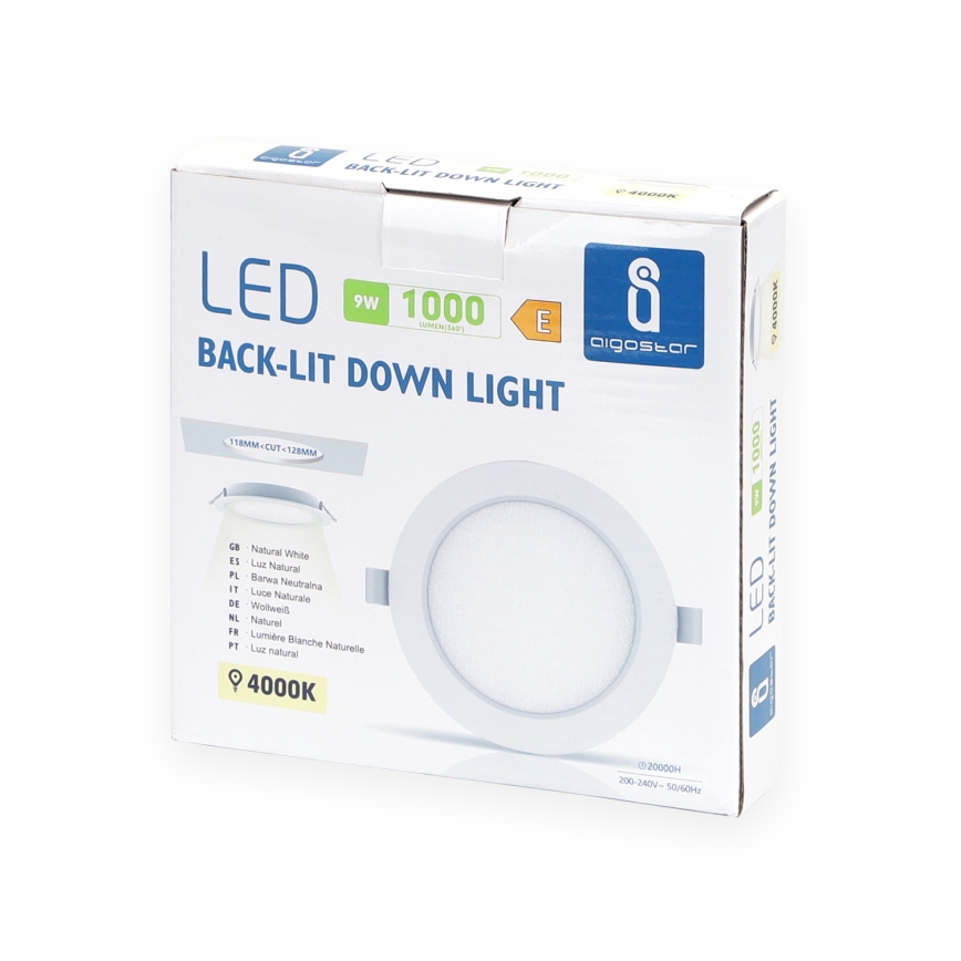 Aigostar - LED Ugradbena svjetiljka LED/9W/230V 4000K pr. 14,5 cm bijela