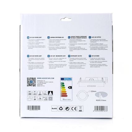 Aigostar - LED Ugradbena svjetiljka ULTRATHIN LED/18W/230V 4000K bijela