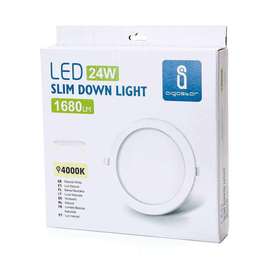 Aigostar - LED Ugradbena svjetiljka ULTRATHIN LED/24W/230V 4000K bijela