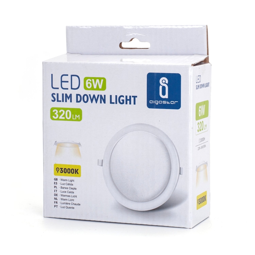 Aigostar - LED Ugradbena svjetiljka ULTRATHIN LED/6W/230V 3000K bijela