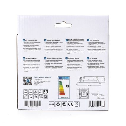 Aigostar - LED Ugradbena svjetiljka ULTRATHIN LED/6W/230V 6000K bijela