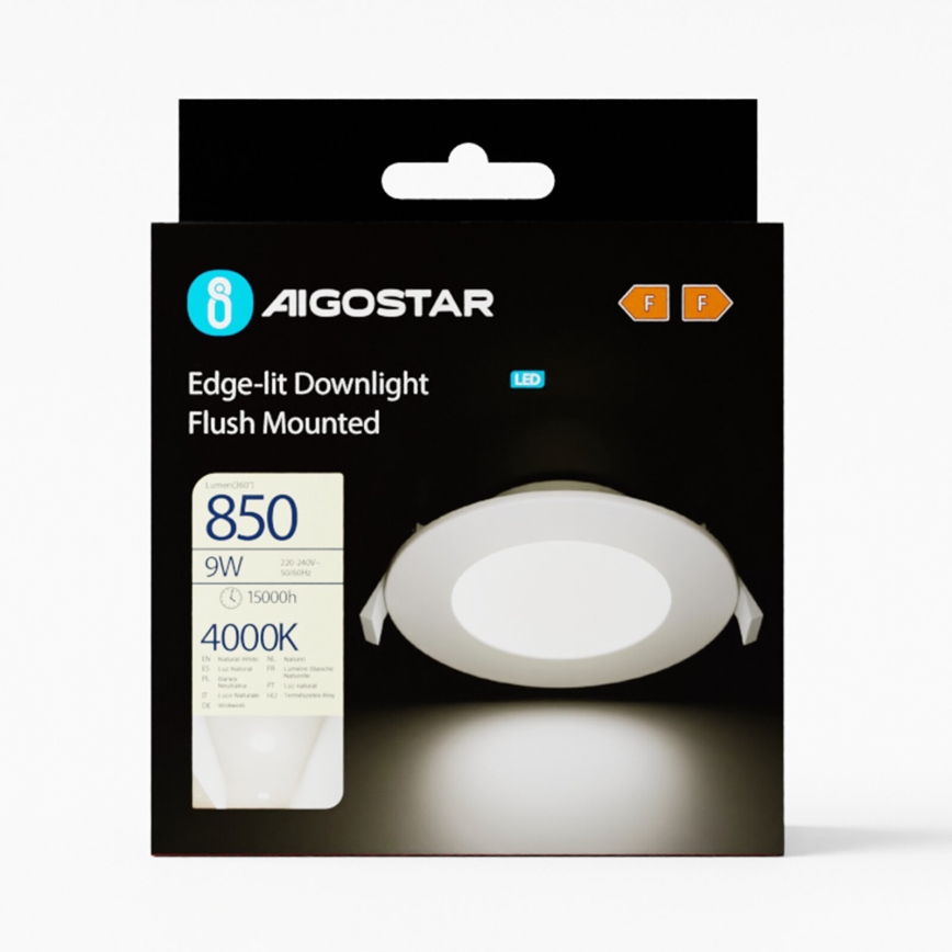 Aigostar - LED Ugradbena svjetiljka ULTRATHIN LED/9W/230V 4000K bijela