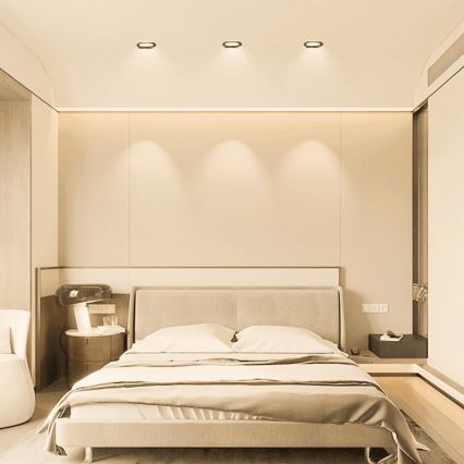 Aigostar - LED Ugradbena svjetiljka za kupaonicu LED/4,8W/230V 3000K crna IP65