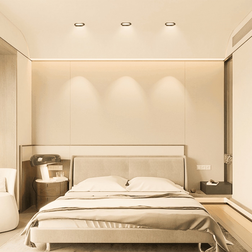 Aigostar - LED Ugradbena svjetiljka za kupaonicu LED/4,8W/230V 3000K crna IP65