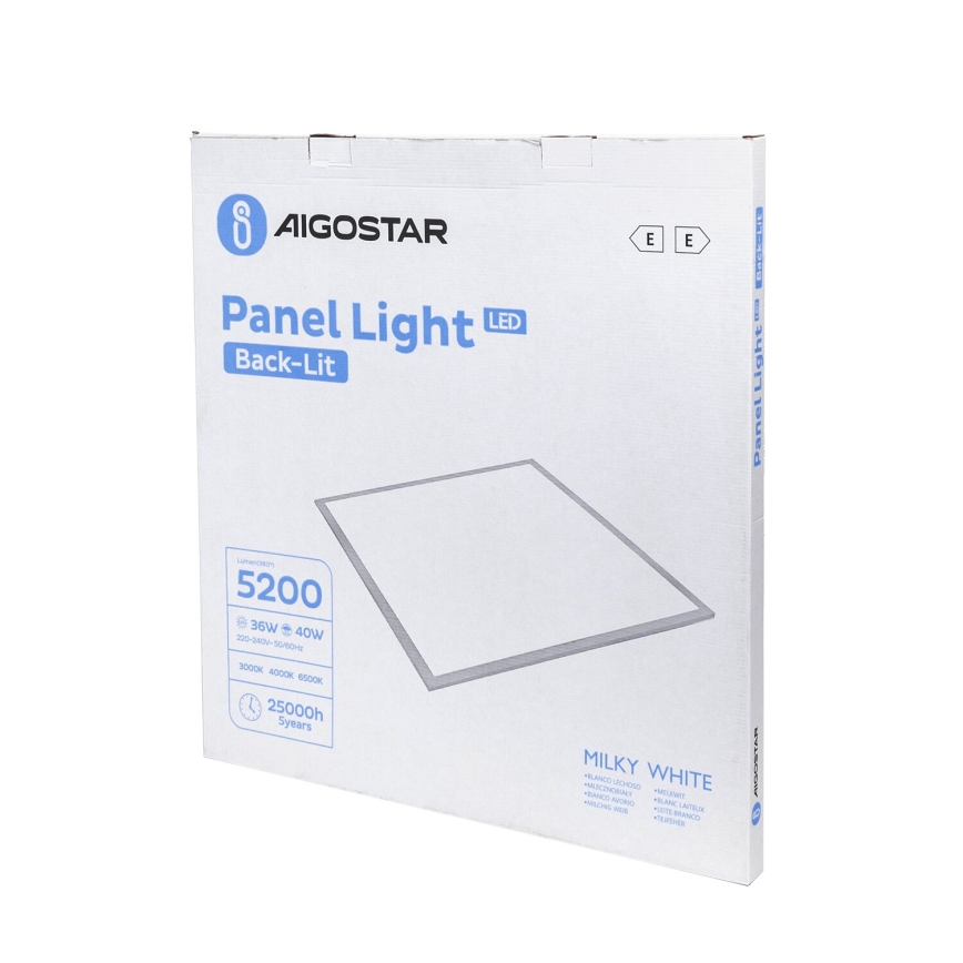 Aigostar - LED Ugradbeni panel LED/40W/230V 3000K/4000K/6500K 60x60cm bijela