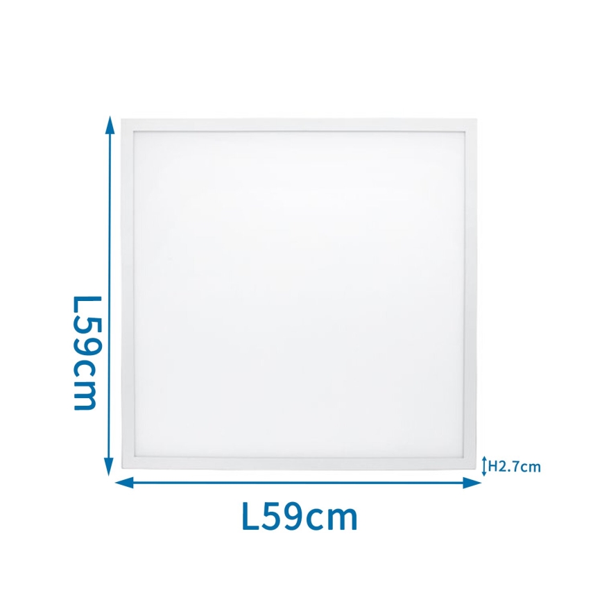 Aigostar - LED Ugradbeni panel LED/40W/230V 3000K/4000K/6500K 60x60cm bijela