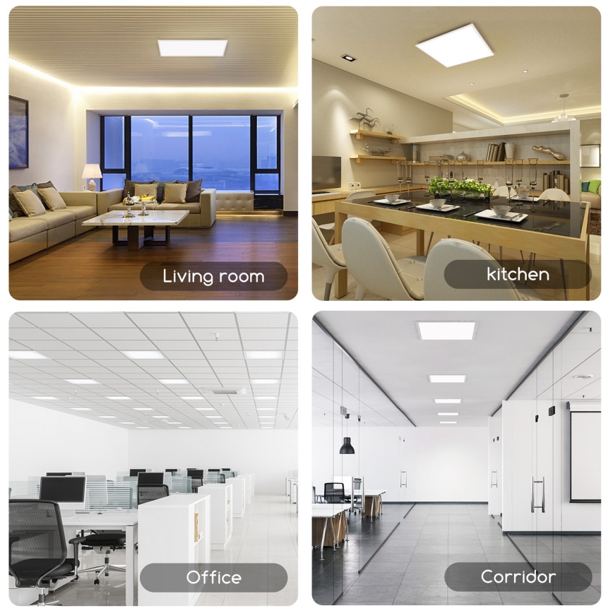 Aigostar - LED Ugradbeni panel LED/40W/230V 3000K/4000K/6500K 60x60cm bijela