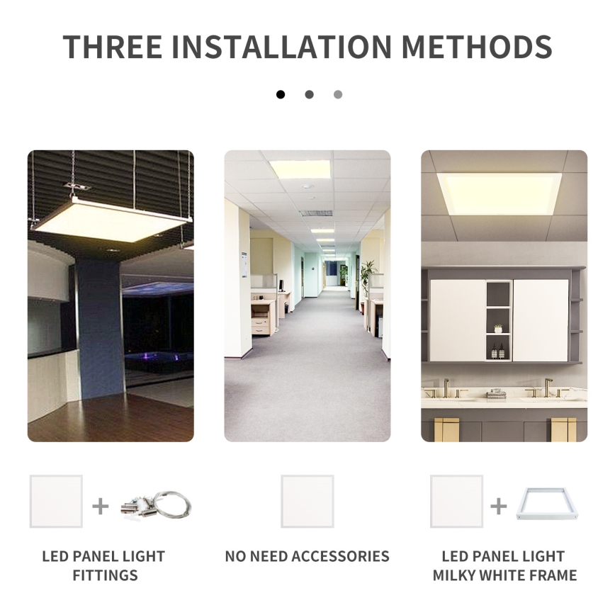 Aigostar - LED Ugradbeni panel LED/40W/230V 3000K/4000K/6500K 60x60cm bijela