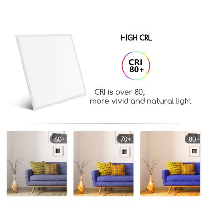 Aigostar - LED Ugradbeni panel LED/40W/230V 3000K/4000K/6500K 60x60cm bijela