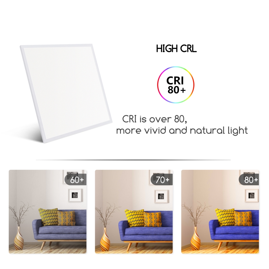 Aigostar - LED Ugradbeni panel LED/40W/230V 3000K/4000K/6500K 60x60cm bijela