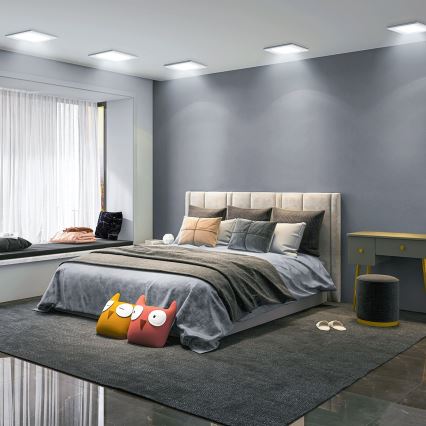 Aigostar - LED Ugradna svjetiljka LED/12W/230V 6500K 17,5x17,5 cm bijela