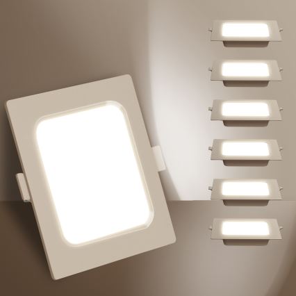Aigostar - LED ugradna svjetiljka LED/6W/230V 4000K 12x12 cm bijela