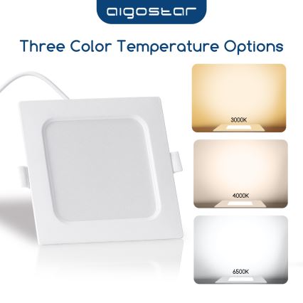Aigostar - LED ugradna svjetiljka LED/6W/230V 4000K 12x12 cm bijela