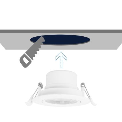 Aigostar - LED Ugradna svjetiljka LED/7W/230V 3000K pr. 8,5 cm topla bijela