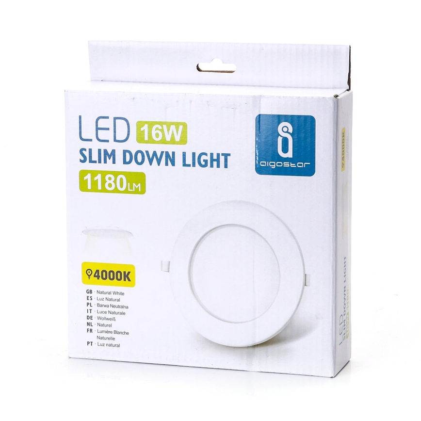Aigostar - LED ugradna svjetiljka ULTRATHIN LED/16W/230V 4000K bijela