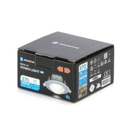 Aigostar - LED Ugradna svjetla LED/5W/230V 4000K promjer 8,5 cm bijela