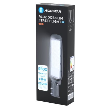 Aigostar - LED ulična svjetiljka SLIM LED/100W/230V 6500K IP65