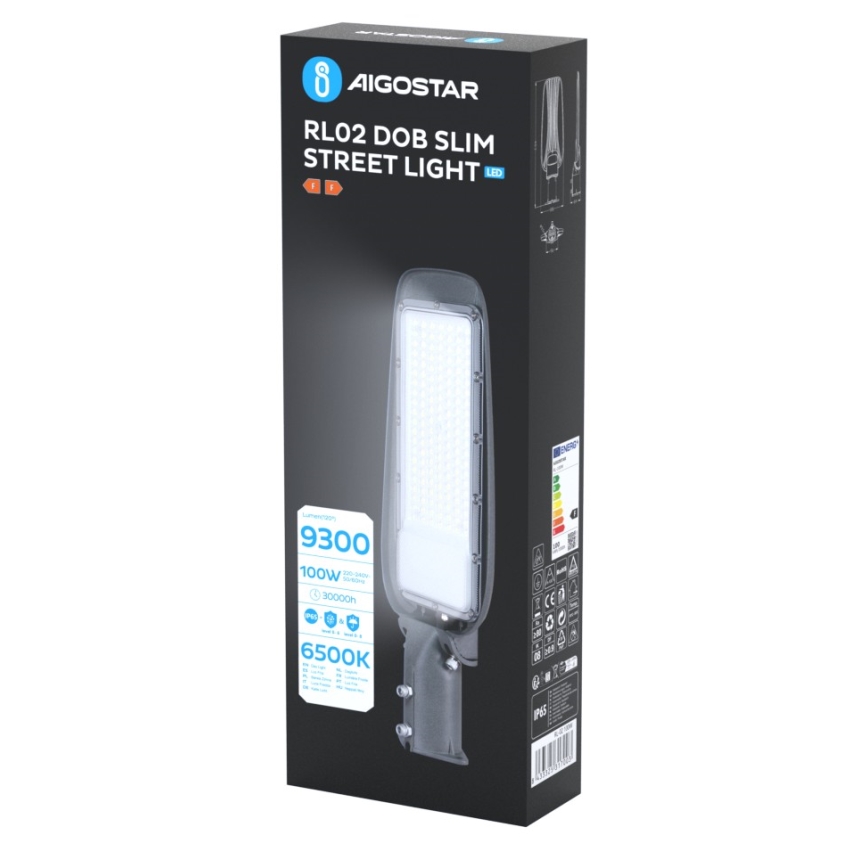 Aigostar - LED ulična svjetiljka SLIM LED/100W/230V 6500K IP65